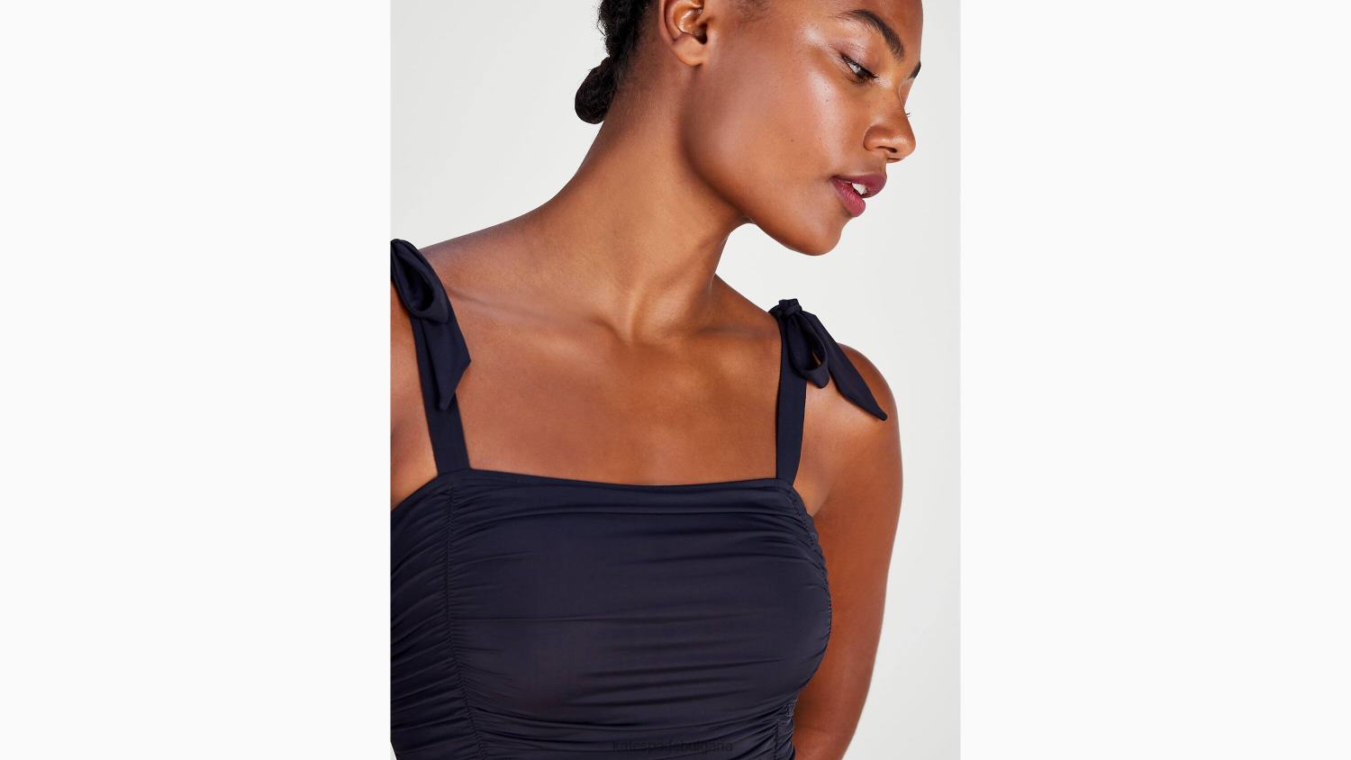 облекло Kate Spade едно парче с квадратно деколте с ребра черен Жени 2N00B801