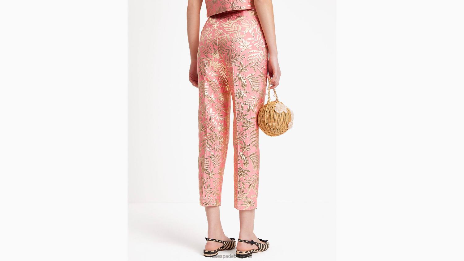 облекло Kate Spade панталони дорис с тропическа зеленина морска звезда/злато Жени 2N00B717