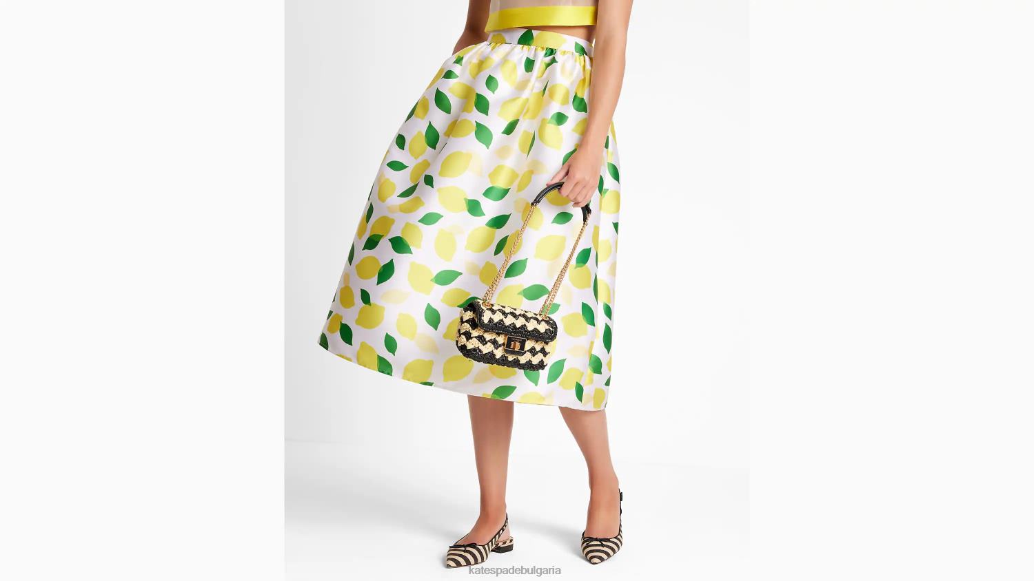 облекло Kate Spade миди пола микадо с лимоново хвърляне сметана Жени 2N00B727