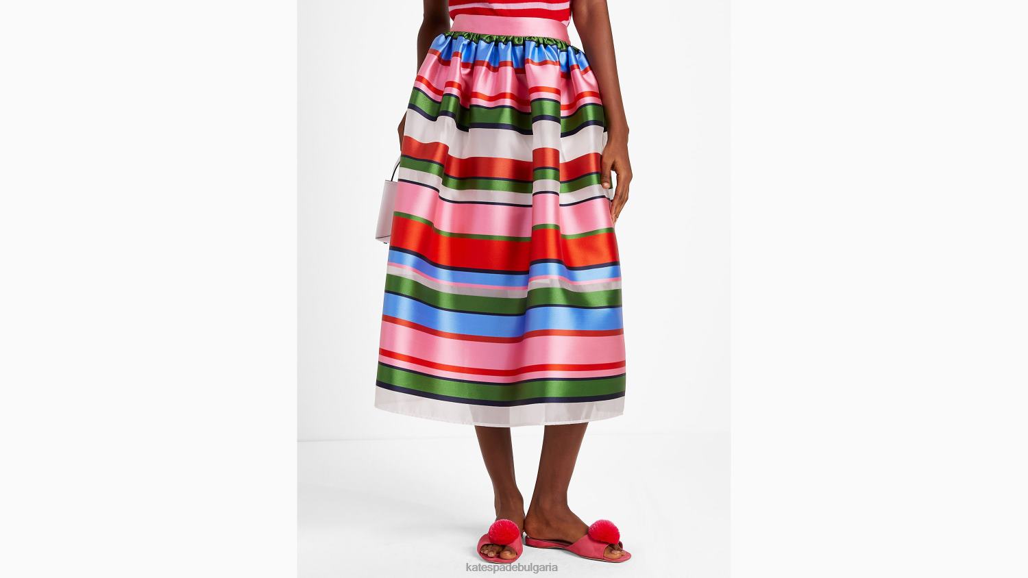 облекло Kate Spade миди пола от органза в неделно райе френски крем/мулти Жени 2N00B754