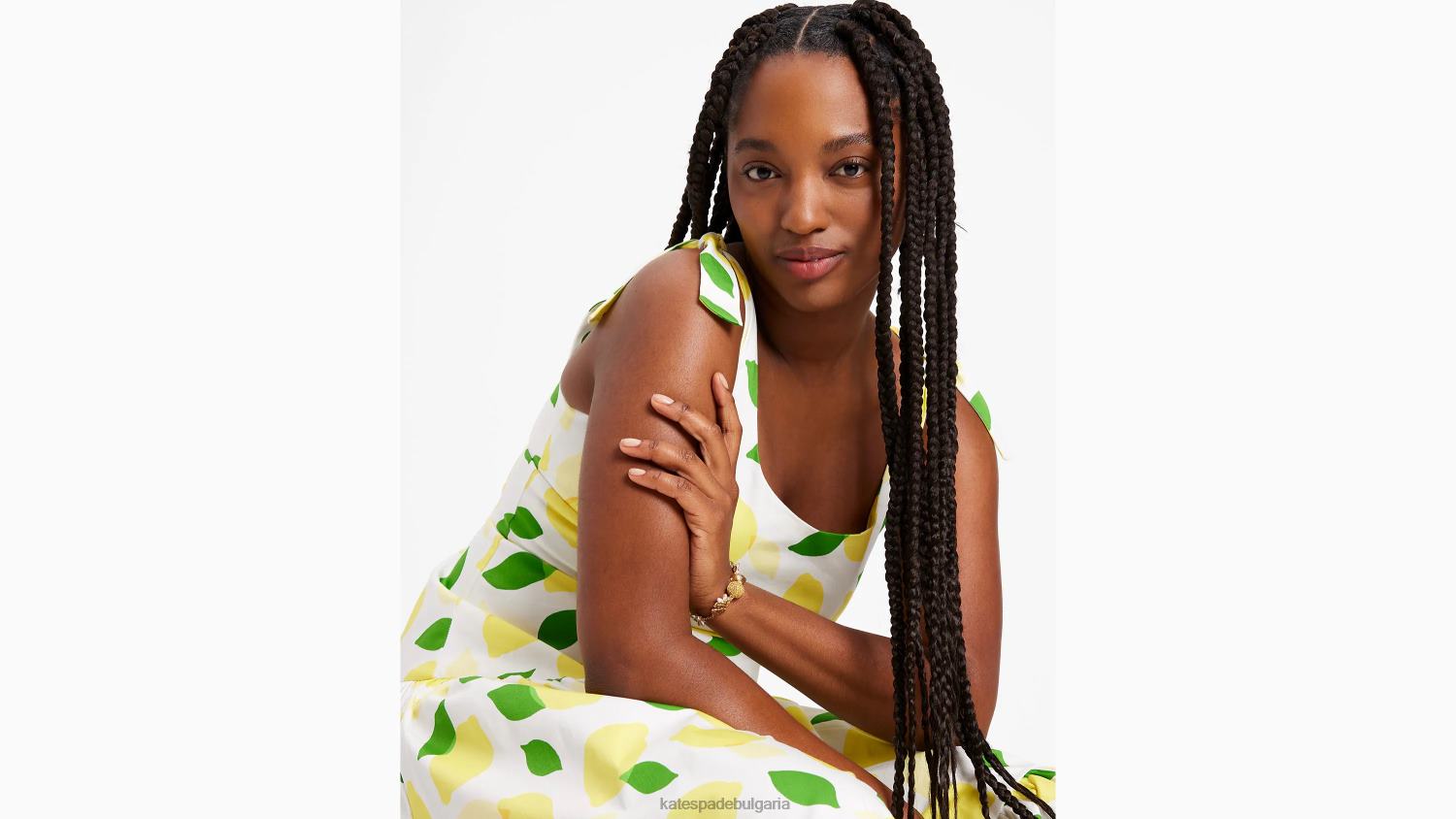 облекло Kate Spade макси рокля с лимонов цвят сметана Жени 2N00B718