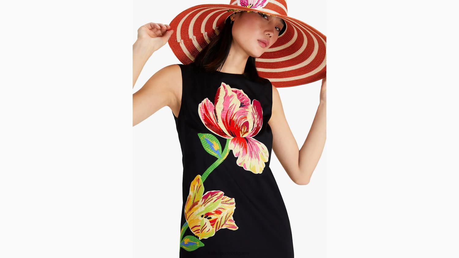 облекло Kate Spade рокля с флорални апликации черен Жени 2N00B731