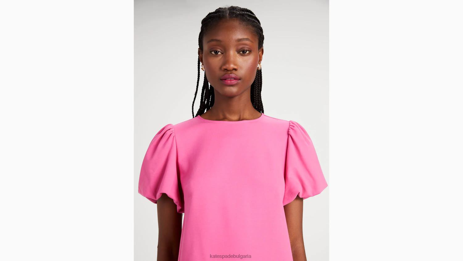 облекло Kate Spade рокля с буф ръкав тъмно розов облак Жени 2N00B760