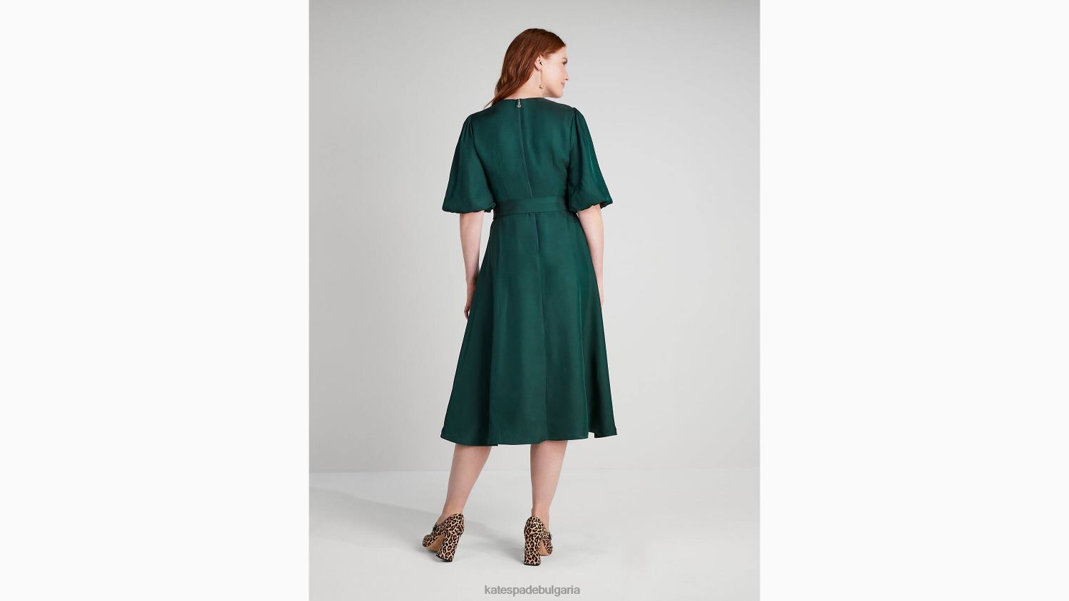 облекло Kate Spade рокля за матине от смес от коприна борова горичка Жени 2N00B870