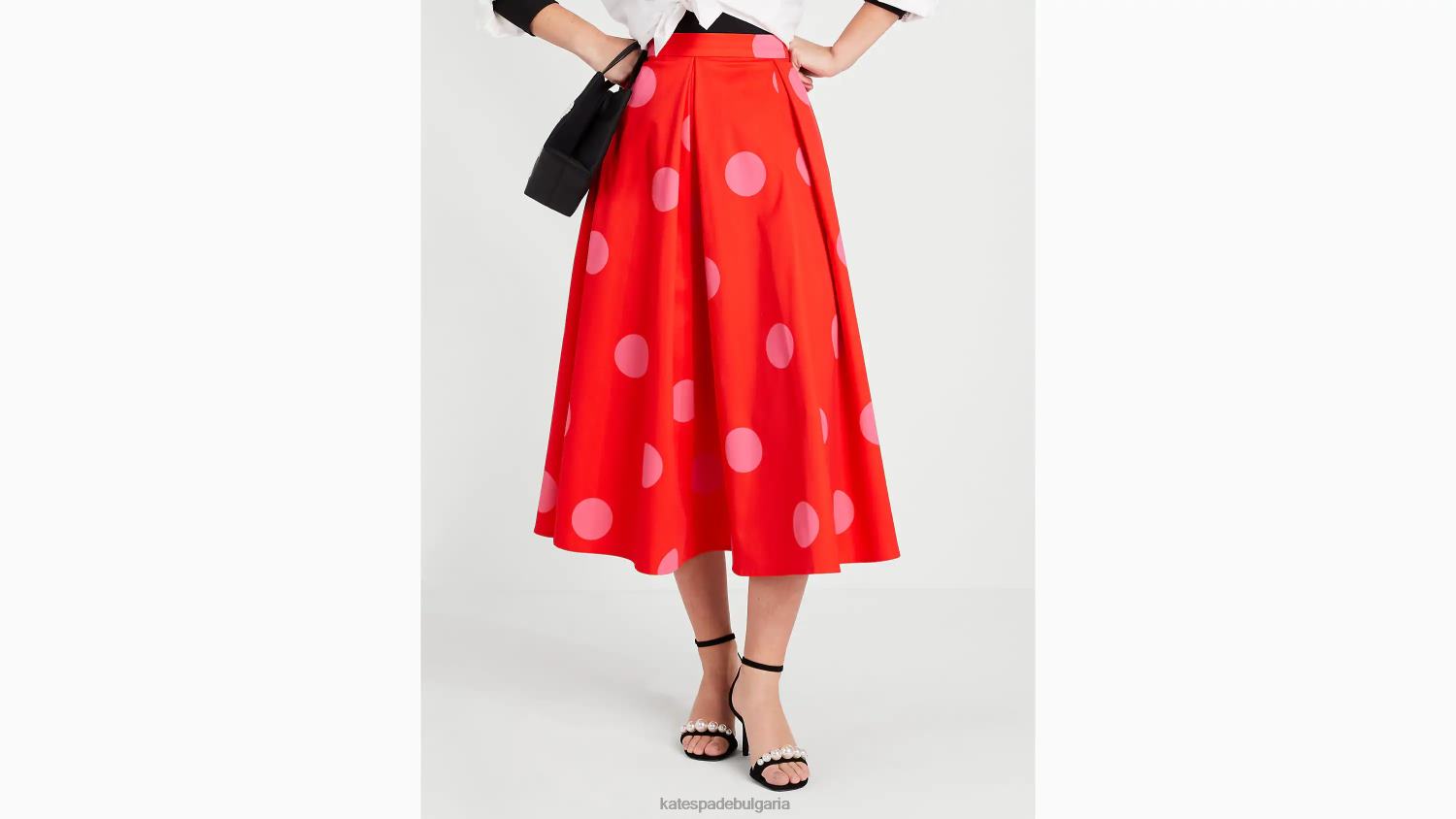 облекло Kate Spade гигантска пола на точки пламък червен Жени 2N00B877