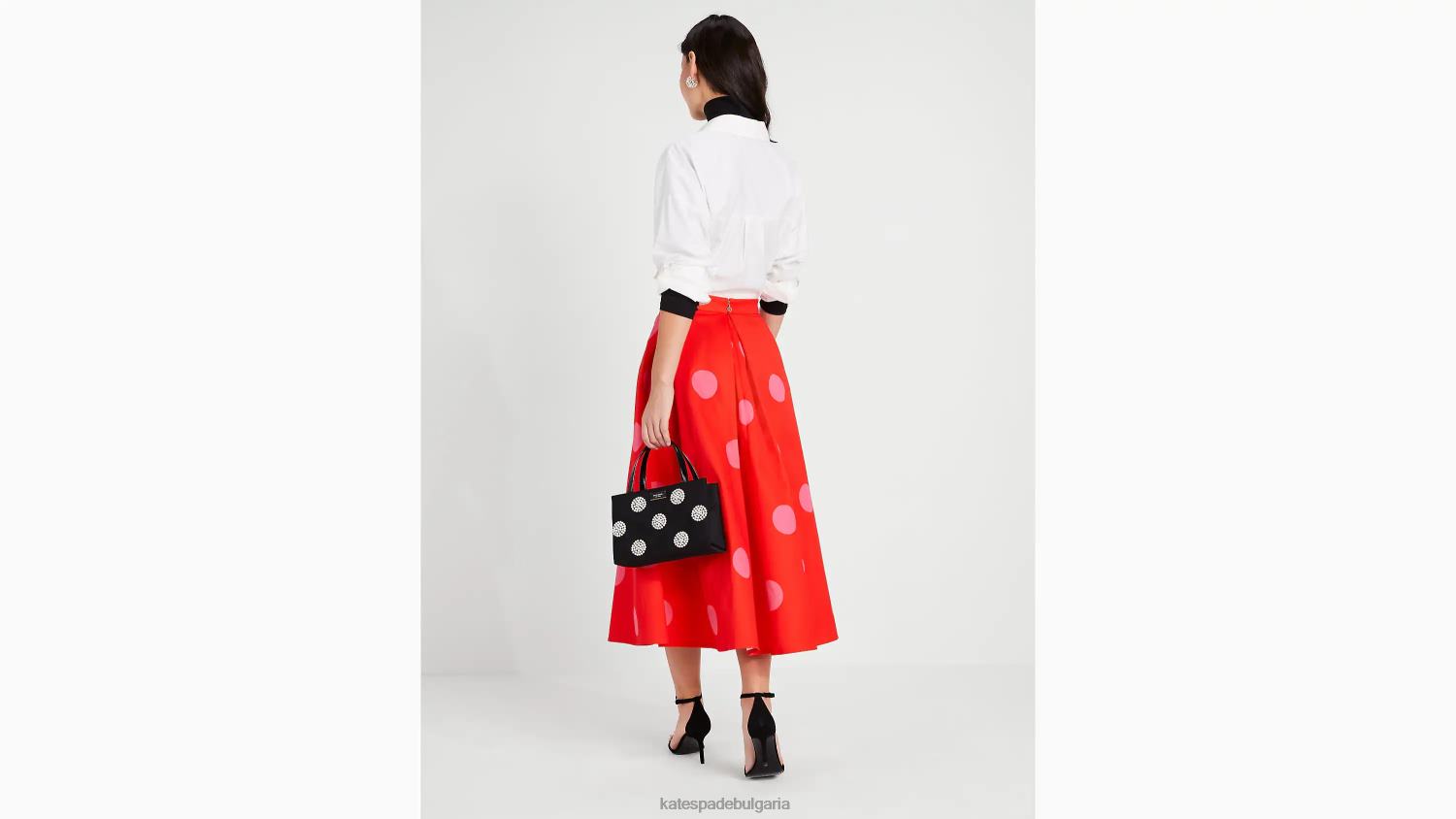облекло Kate Spade гигантска пола на точки пламък червен Жени 2N00B877
