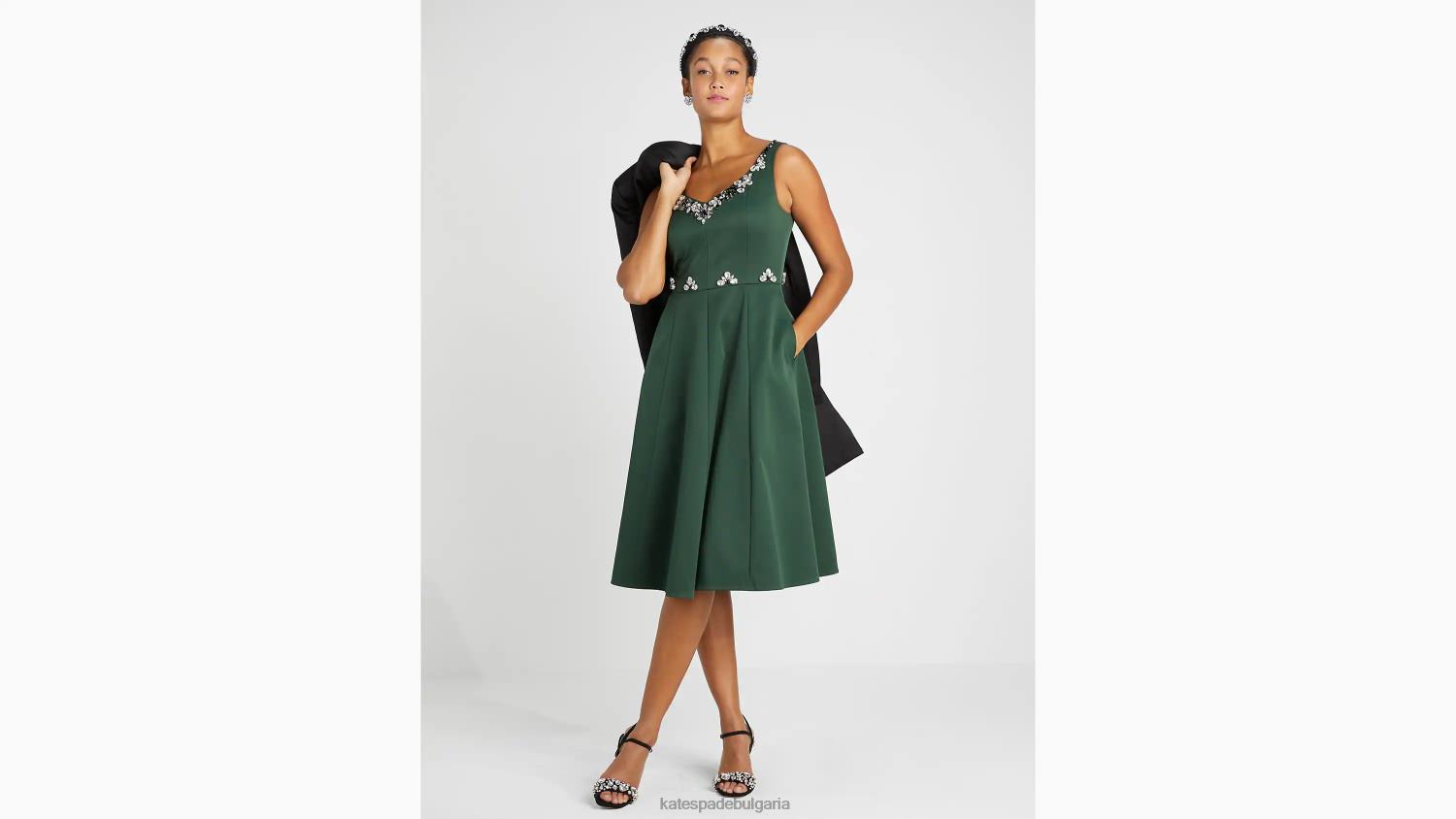 облекло Kate Spade украсена рокля faille grace Тори бор Жени 2N00B897
