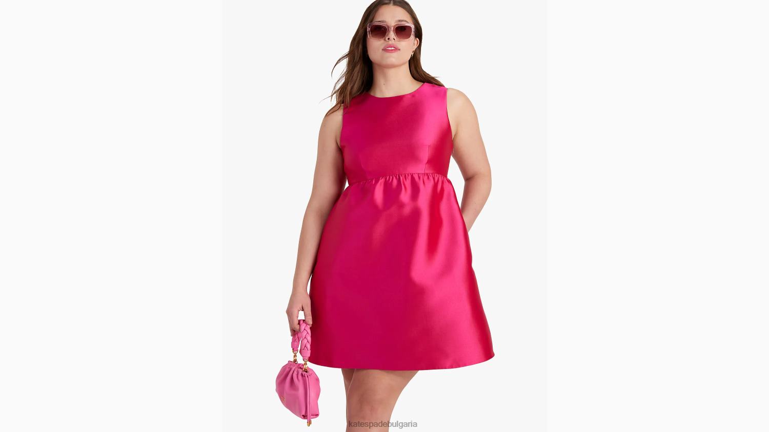 облекло Kate Spade мини рокля lucille с отворен гръб розова слива Жени 2N00B744