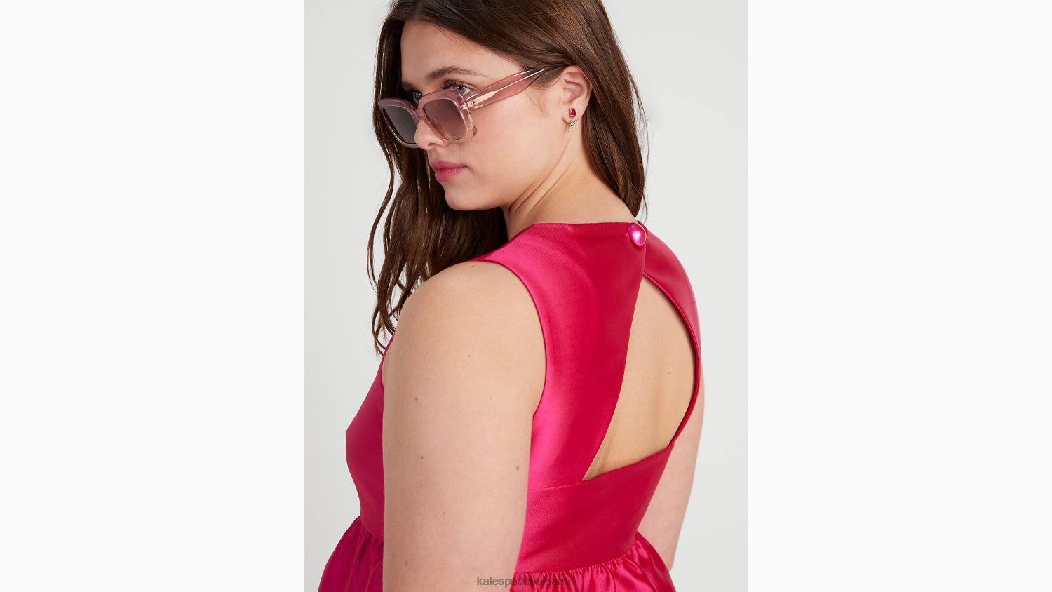 облекло Kate Spade мини рокля lucille с отворен гръб розова слива Жени 2N00B744