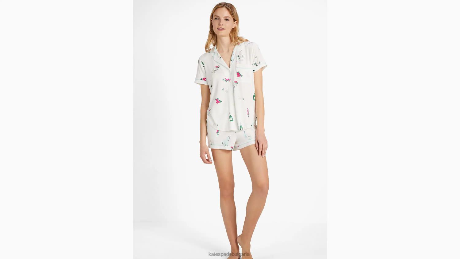 облекло Kate Spade булчински къс пиж комплект празненски печат Жени 2N00B831