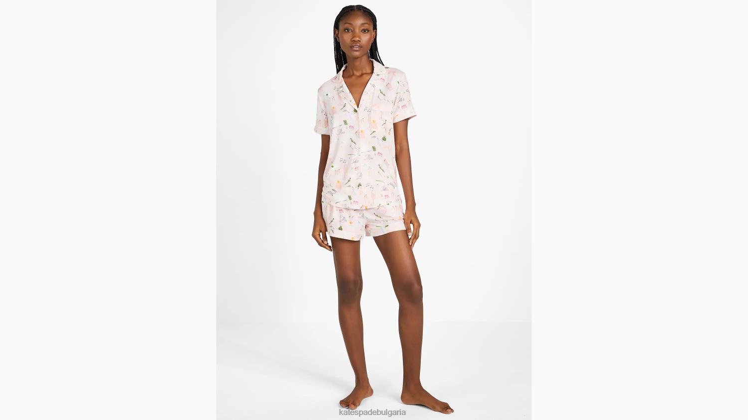 облекло Kate Spade къс пиж комплект с любовен принт Жени 2N00B832