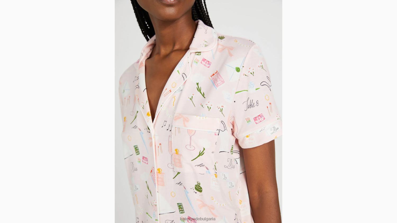 облекло Kate Spade къс пиж комплект с любовен принт Жени 2N00B832