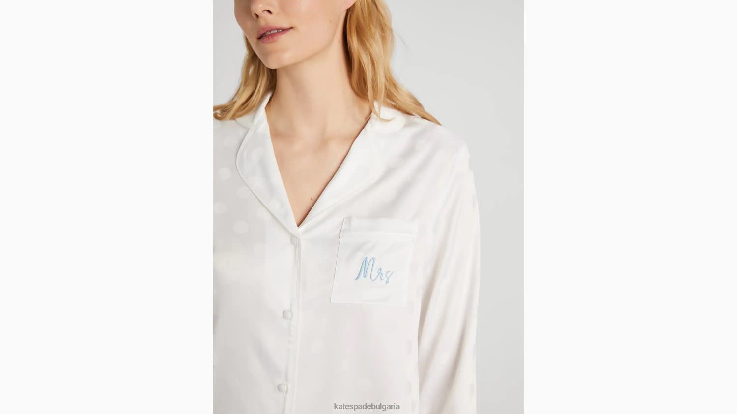 облекло Kate Spade г-жа дълъг пиж комплект бяла точка Жени 2N00B841