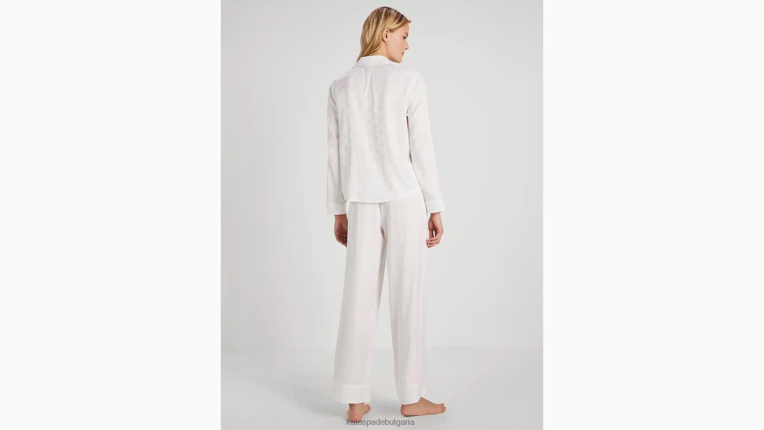 облекло Kate Spade г-жа дълъг пиж комплект бяла точка Жени 2N00B841
