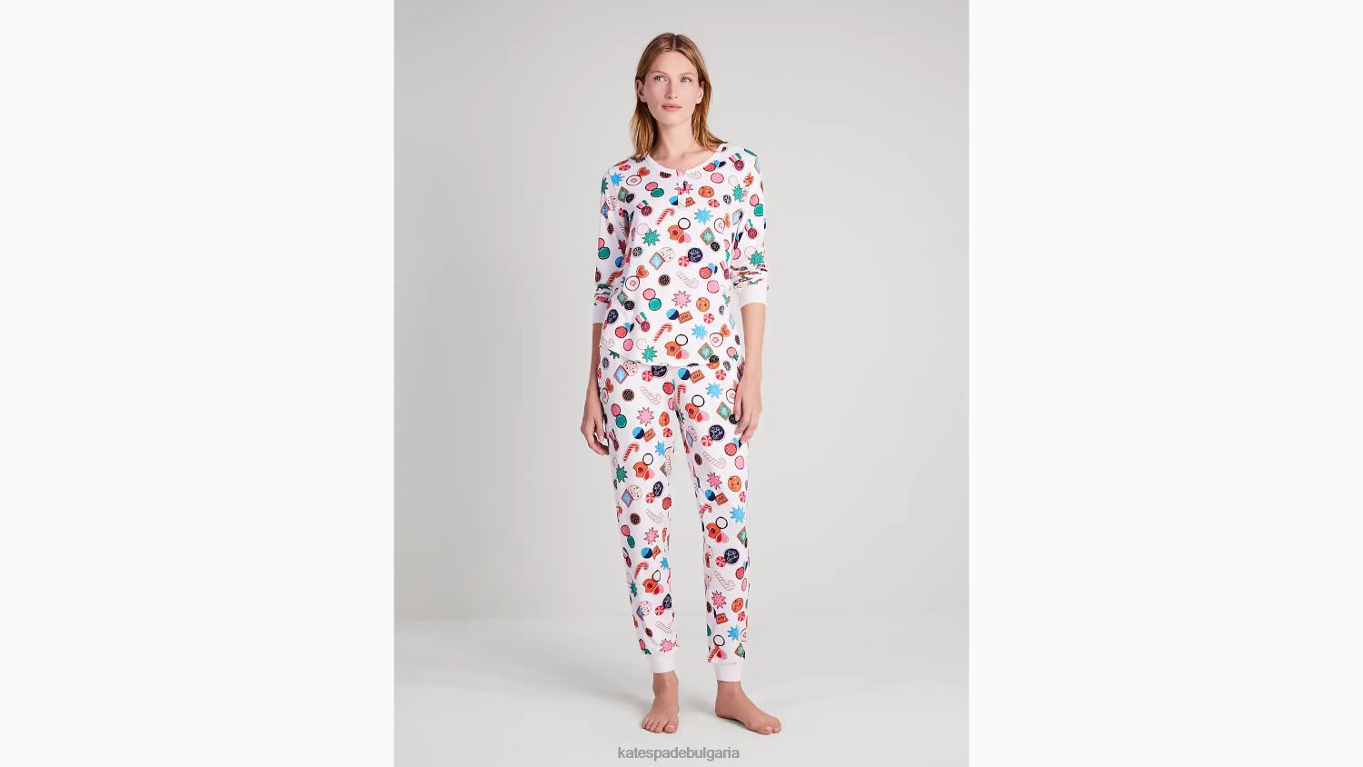 облекло Kate Spade комплект за джогинг pj принт празничен дух Жени 2N00B855