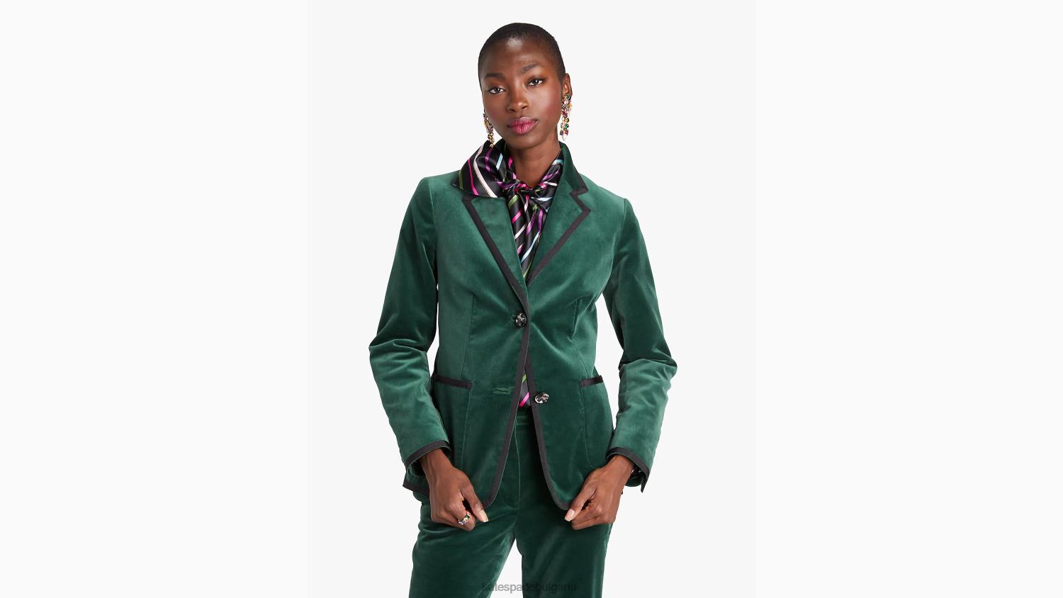 облекло Kate Spade кадифен блейзър с копчета за бижута Тори бор Жени 2N00B953