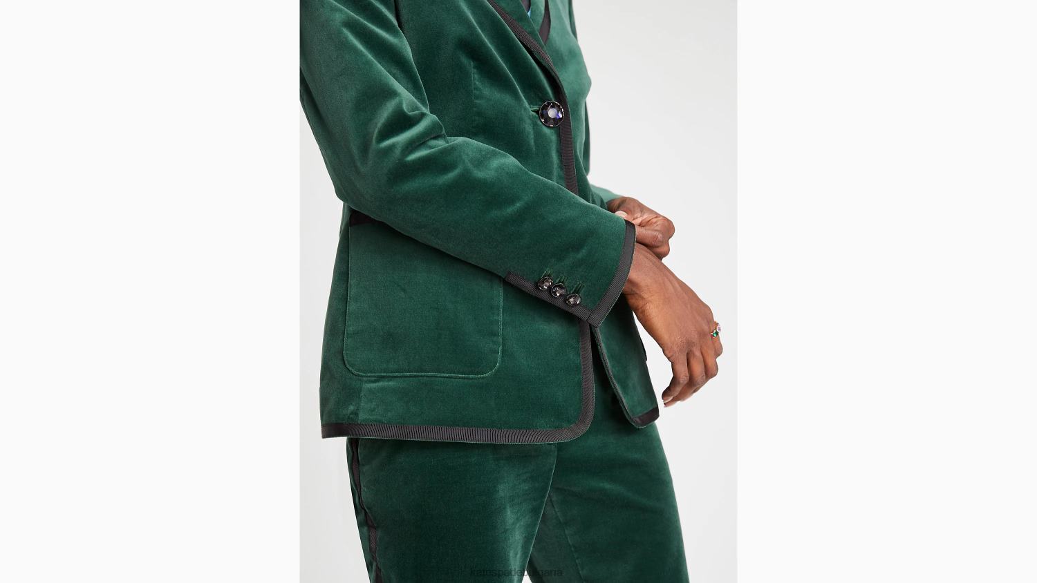 облекло Kate Spade кадифен блейзър с копчета за бижута Тори бор Жени 2N00B953