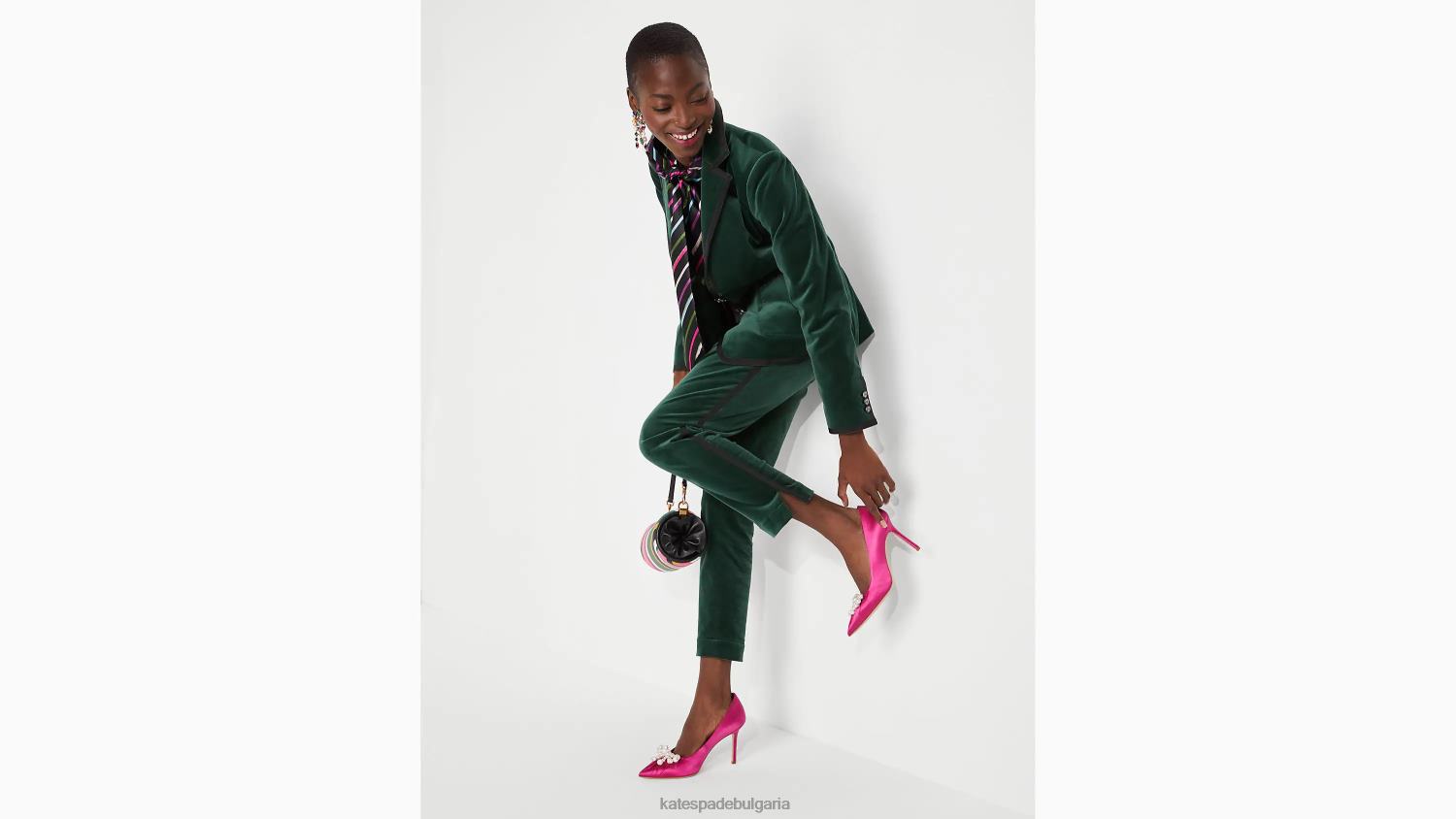 облекло Kate Spade кадифен блейзър с копчета за бижута Тори бор Жени 2N00B953