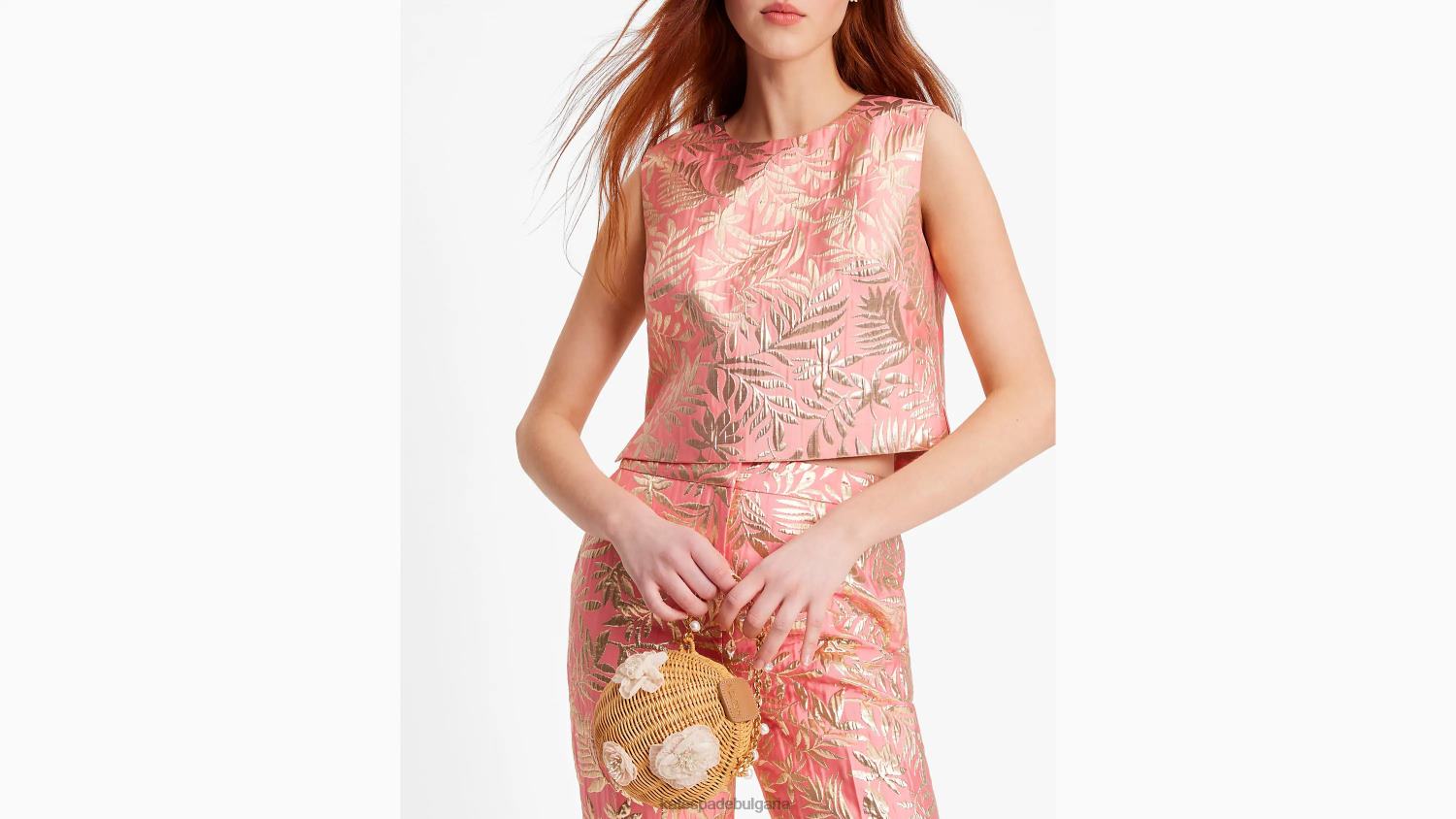 облекло Kate Spade брокатена обвивка от тропическа зеленина морска звезда/злато Жени 2N00B730