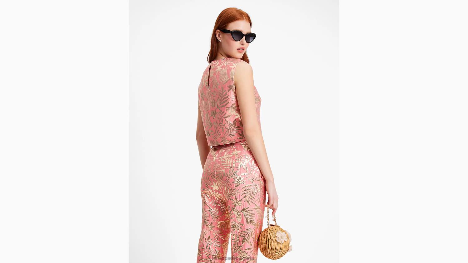 облекло Kate Spade брокатена обвивка от тропическа зеленина морска звезда/злато Жени 2N00B730