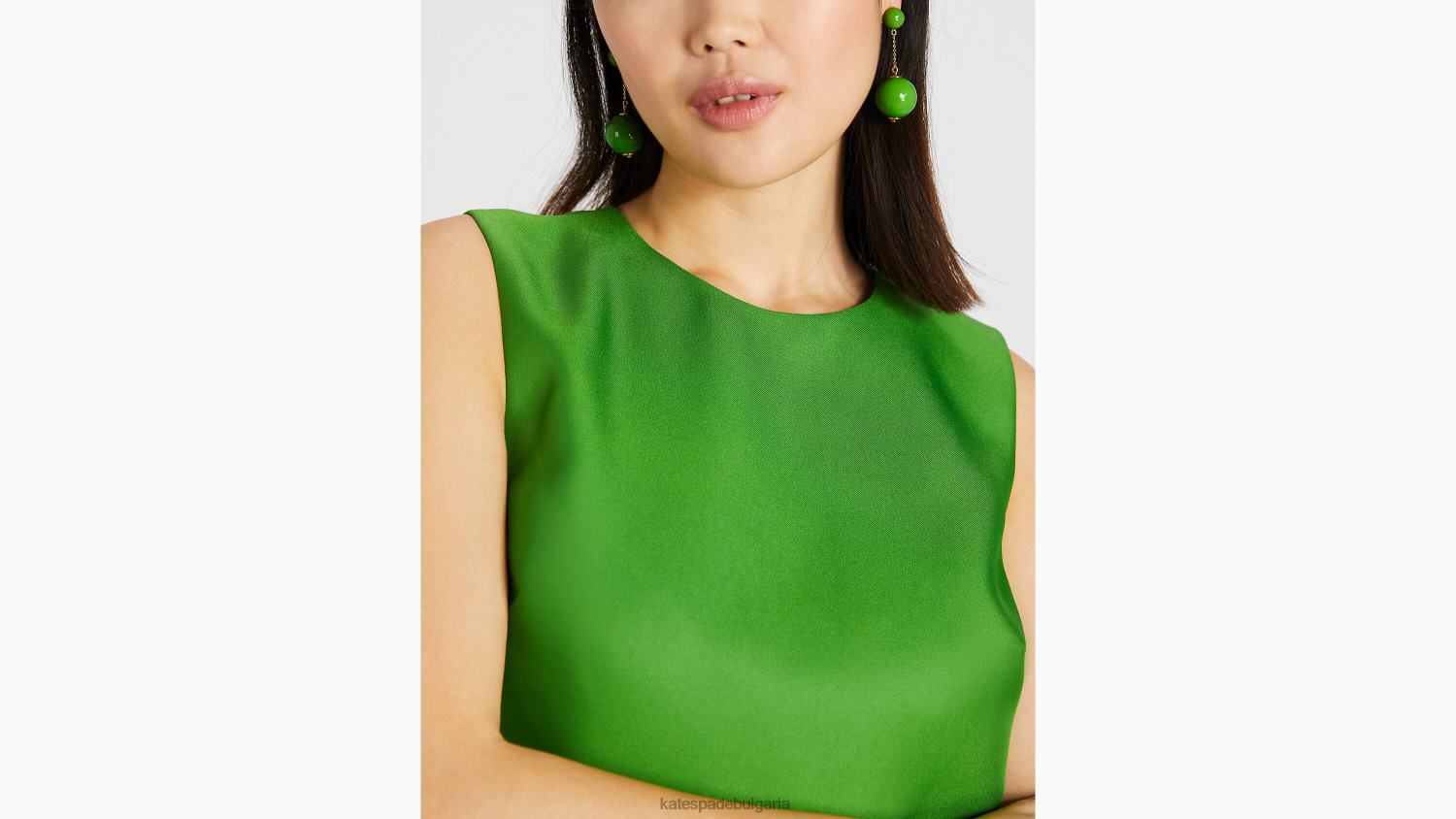 облекло Kate Spade сатенена черупка на херцогиня кс зелено Жени 2N00B762
