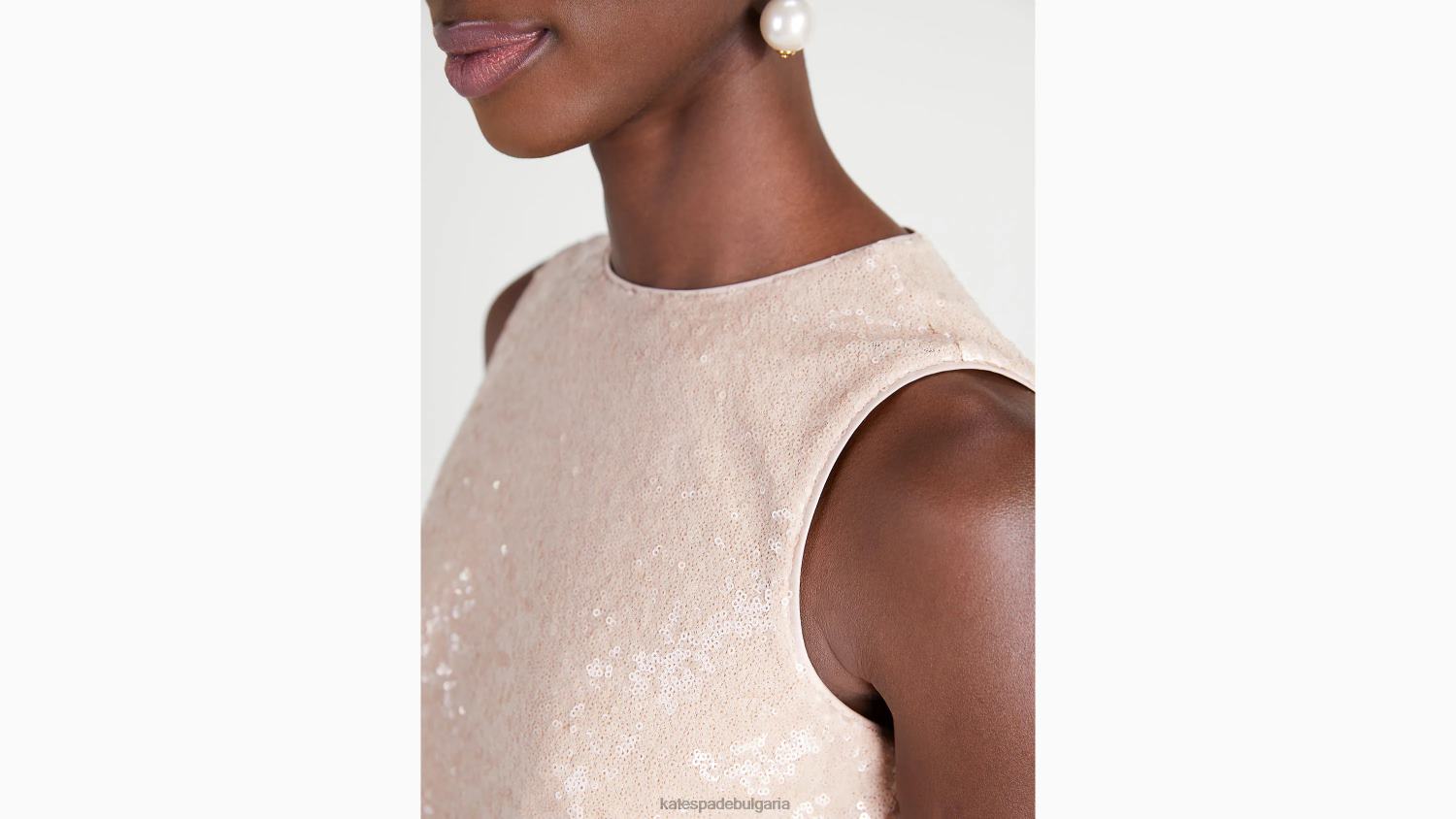 облекло Kate Spade топ с пайети розово бежово Жени 2N00B921