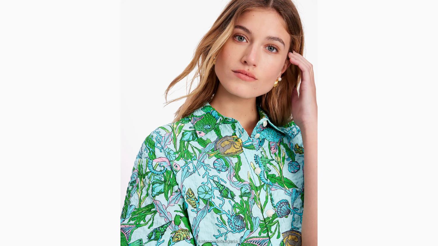 облекло Kate Spade горнище с яка под морето отлив мулти Жени 2N00B684