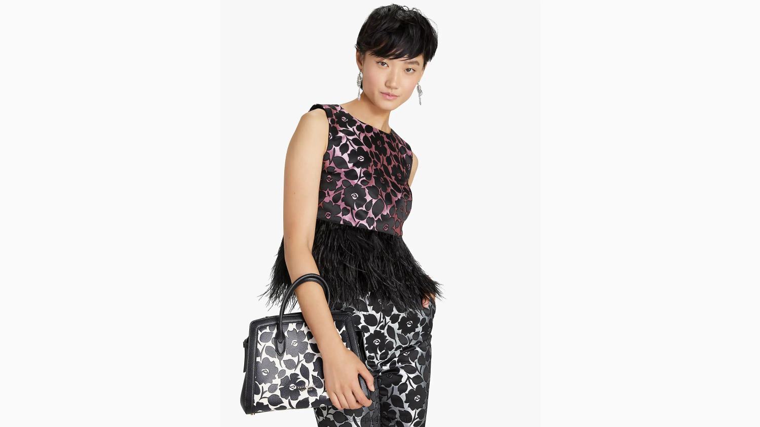 облекло Kate Spade розово градинско пера брокат горнище розов облак Жени 2N00B879