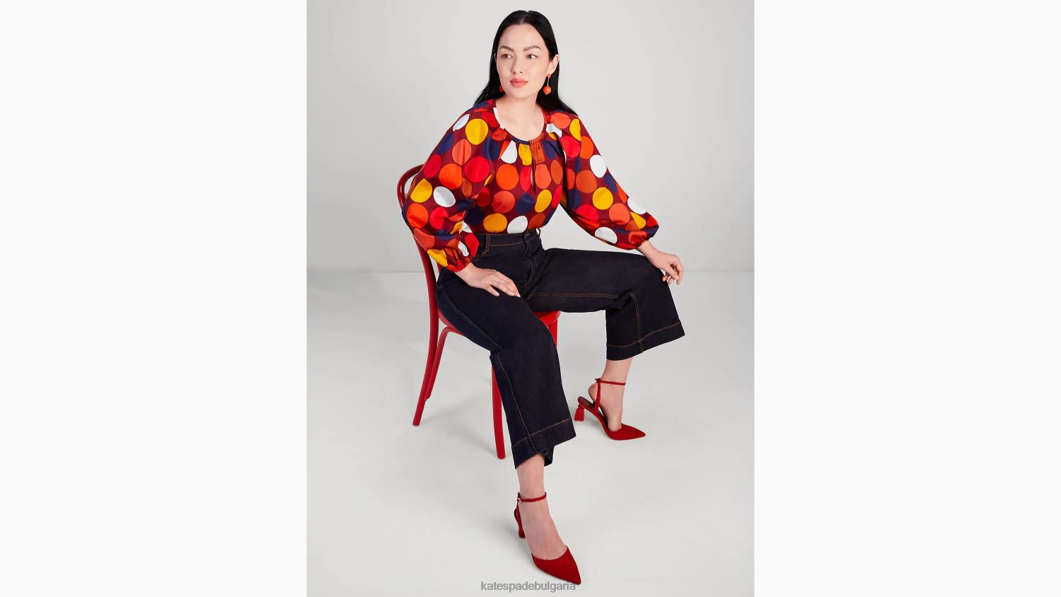 облекло Kate Spade парти поплин на точки мулти Жени 2N00B895