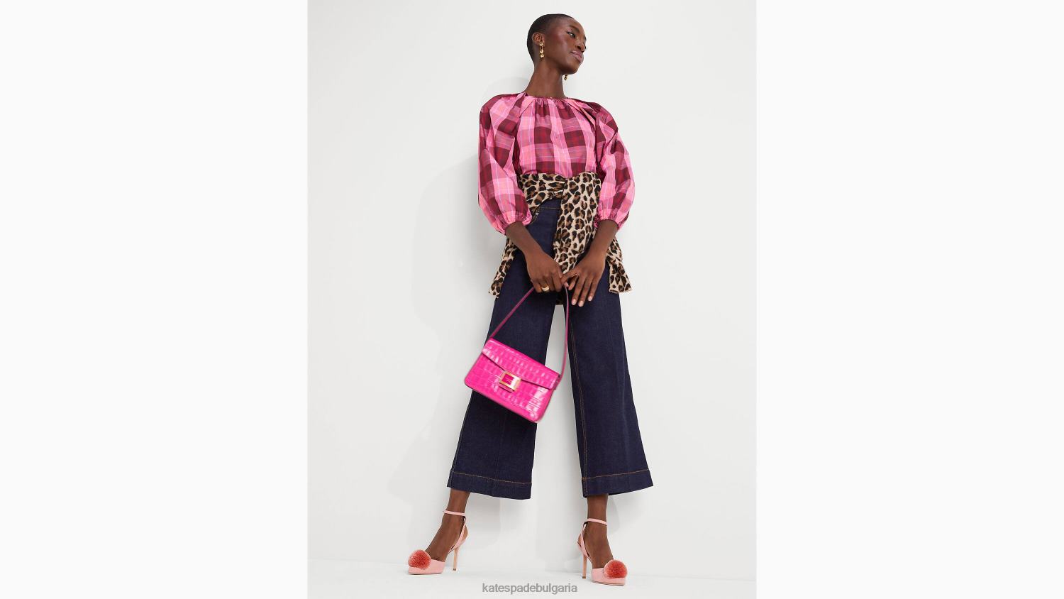 облекло Kate Spade оранжерийно карирано горнище ярки орлови нокти Жени 2N00B952