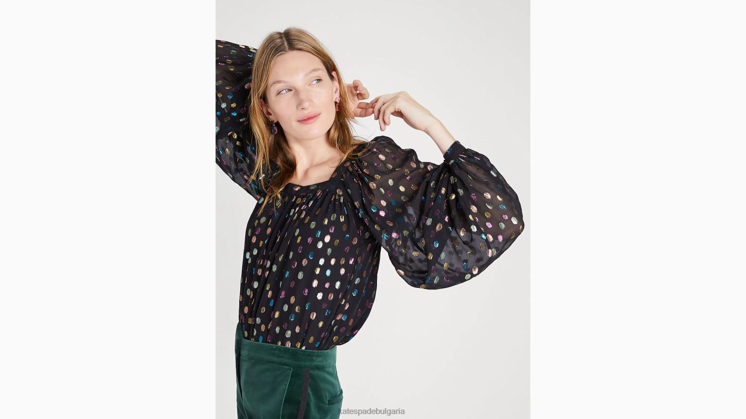 облекло Kate Spade метални празнични точки belle top мулти Жени 2N00B920
