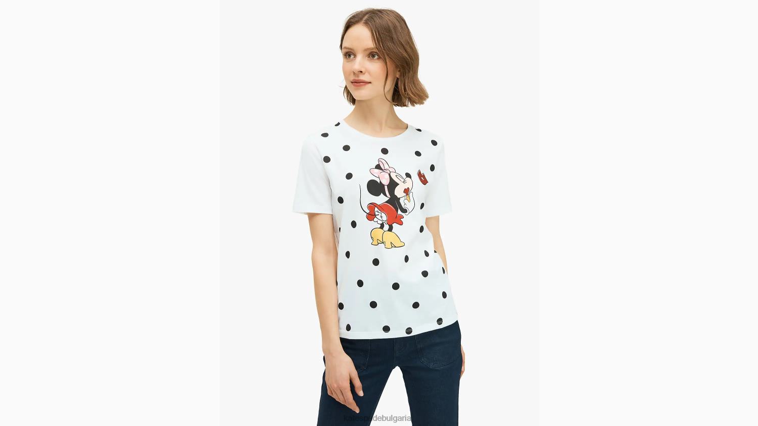 облекло Kate Spade тениска new york x minnie mouse прясно бяло Жени 2N00B777