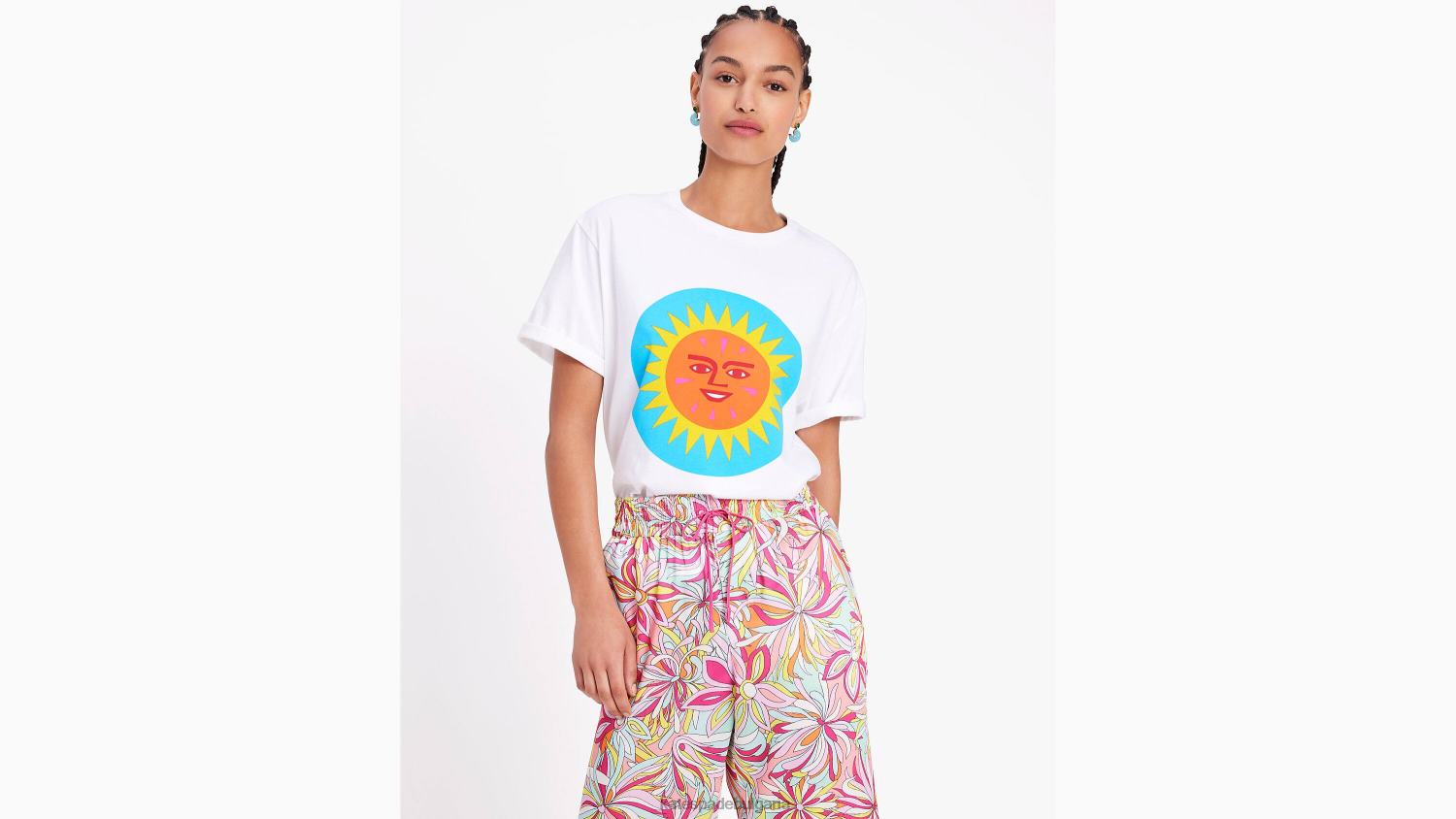 облекло Kate Spade Александър Жирар x тениска прясно бяло Жени 2N00B683