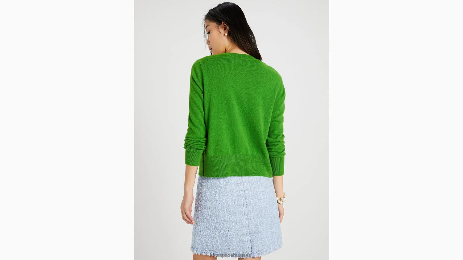 облекло Kate Spade жилетка с деколте от кашмир кс зелено Жени 2N00B771