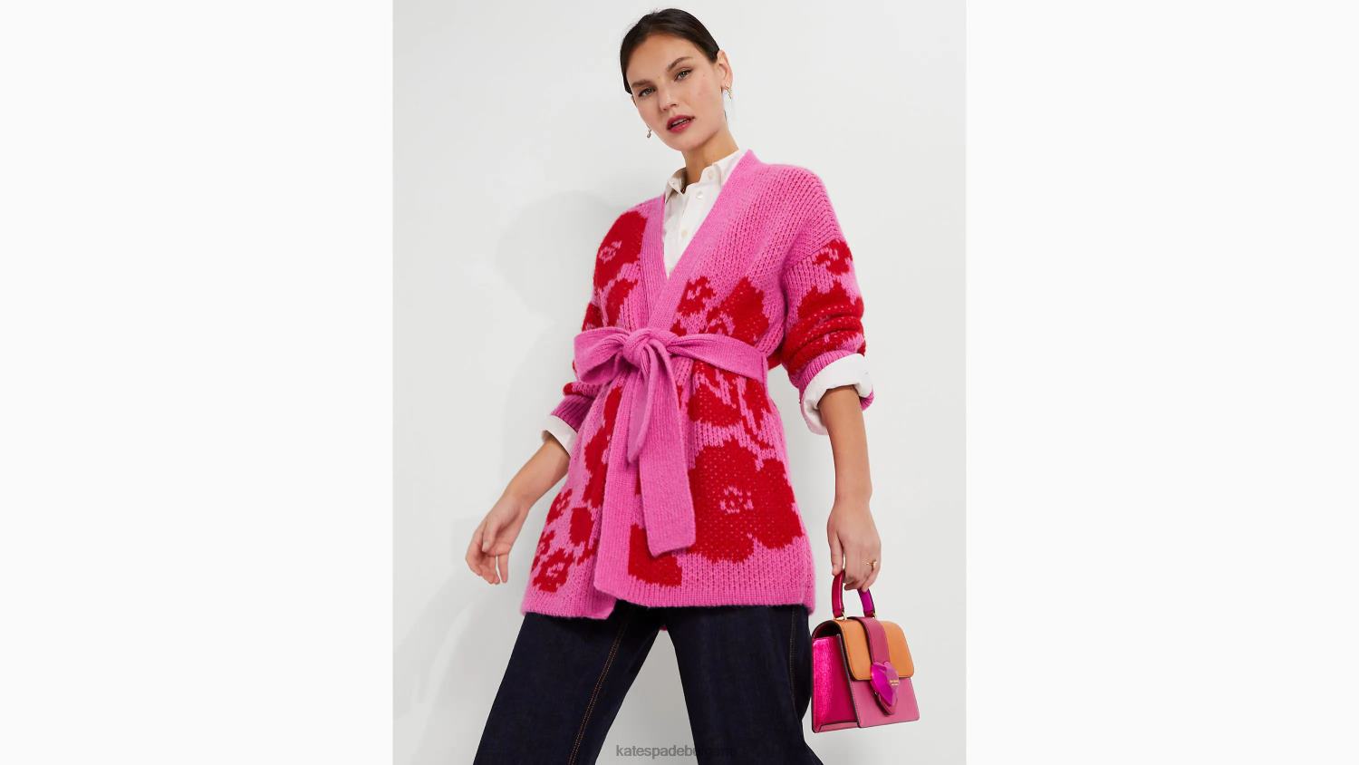 облекло Kate Spade жилетка с интарсия с розова градина розов облак Жени 2N00B867