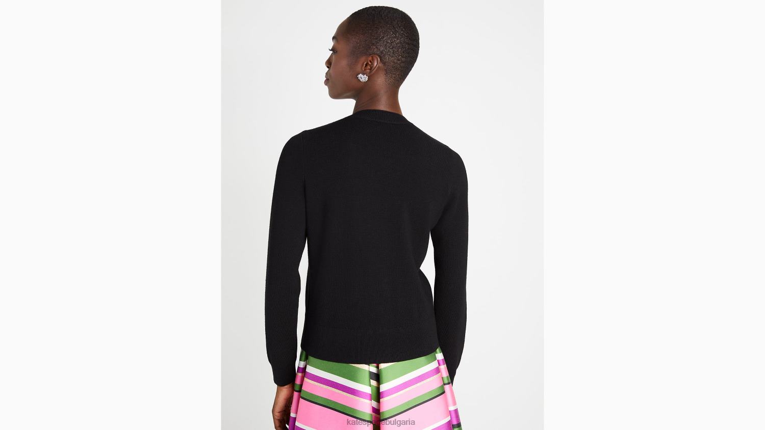 облекло Kate Spade украсена жилетка с дъгообразно деколте черен Жени 2N00B906