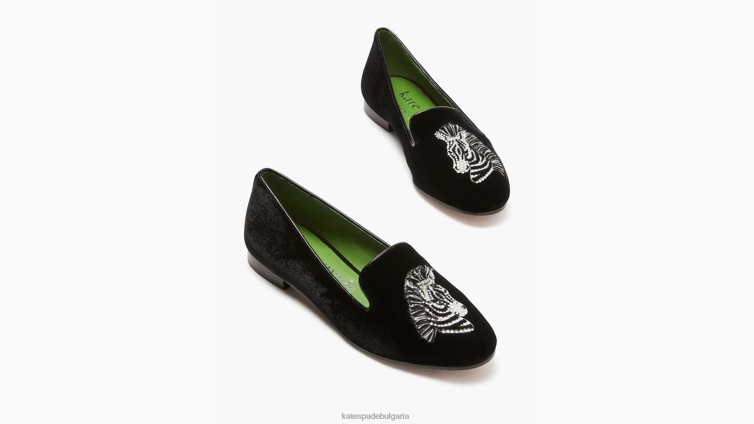 обувки Kate Spade lounge зебра мокасини черен Жени 2N00B667