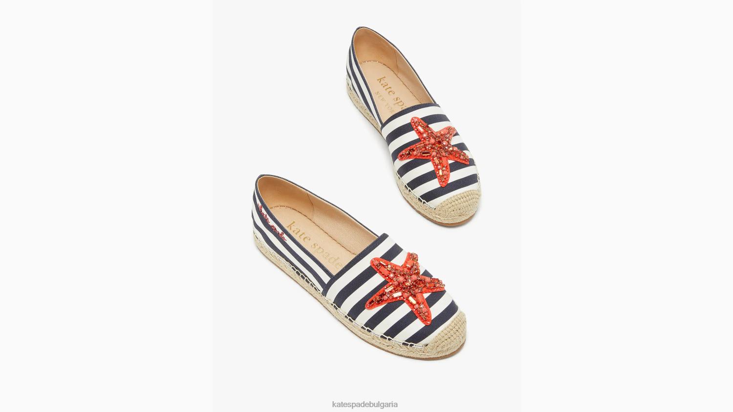 обувки Kate Spade еспадрили с морски звезди сако синьо/кремаво Жени 2N00B484