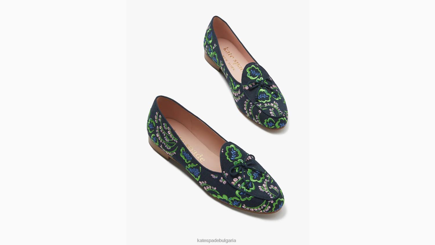 обувки Kate Spade деви бродирани мокасини блейзър син/пикник на цветя Жени 2N00B557
