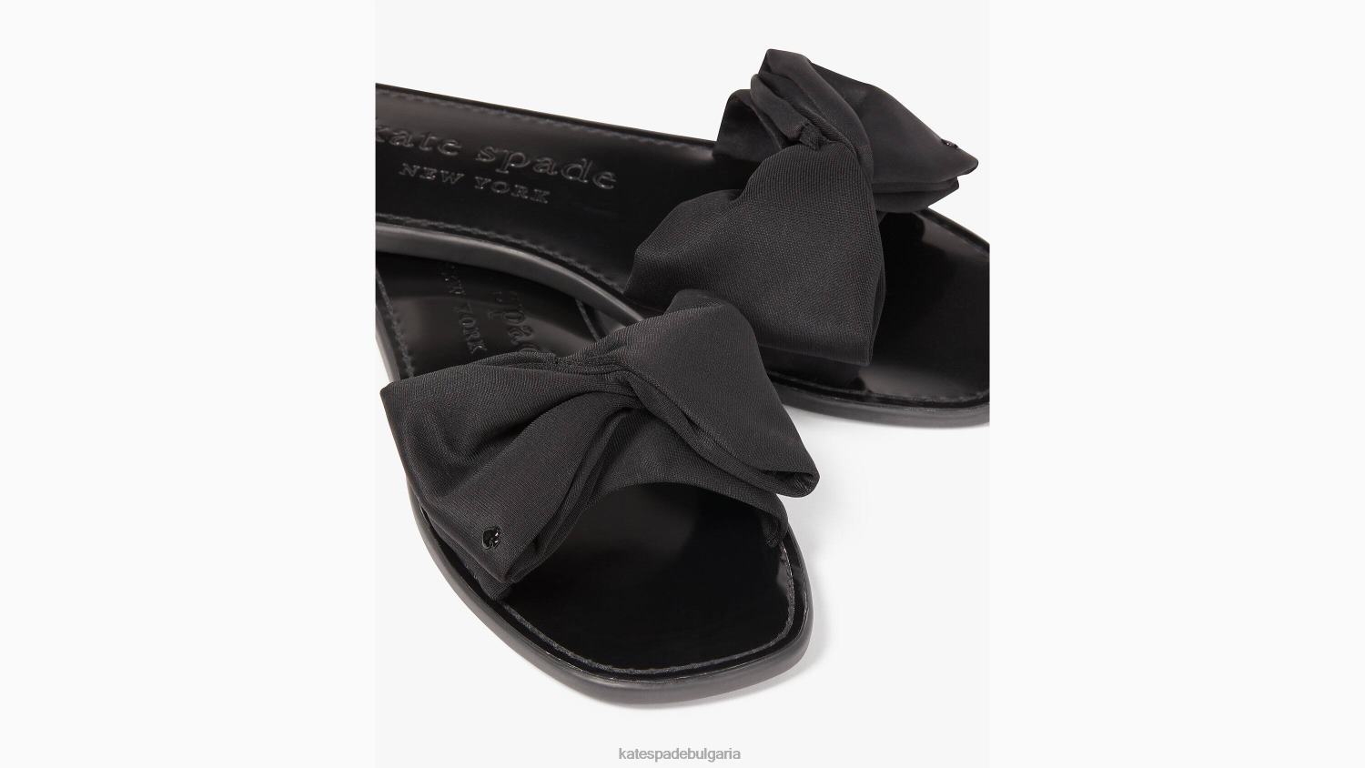 обувки Kate Spade плъзгащи се бикини сандали с лък черен Жени 2N00B522