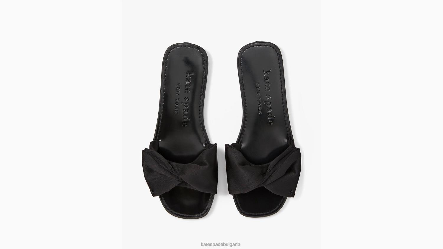 обувки Kate Spade плъзгащи се бикини сандали с лък черен Жени 2N00B522