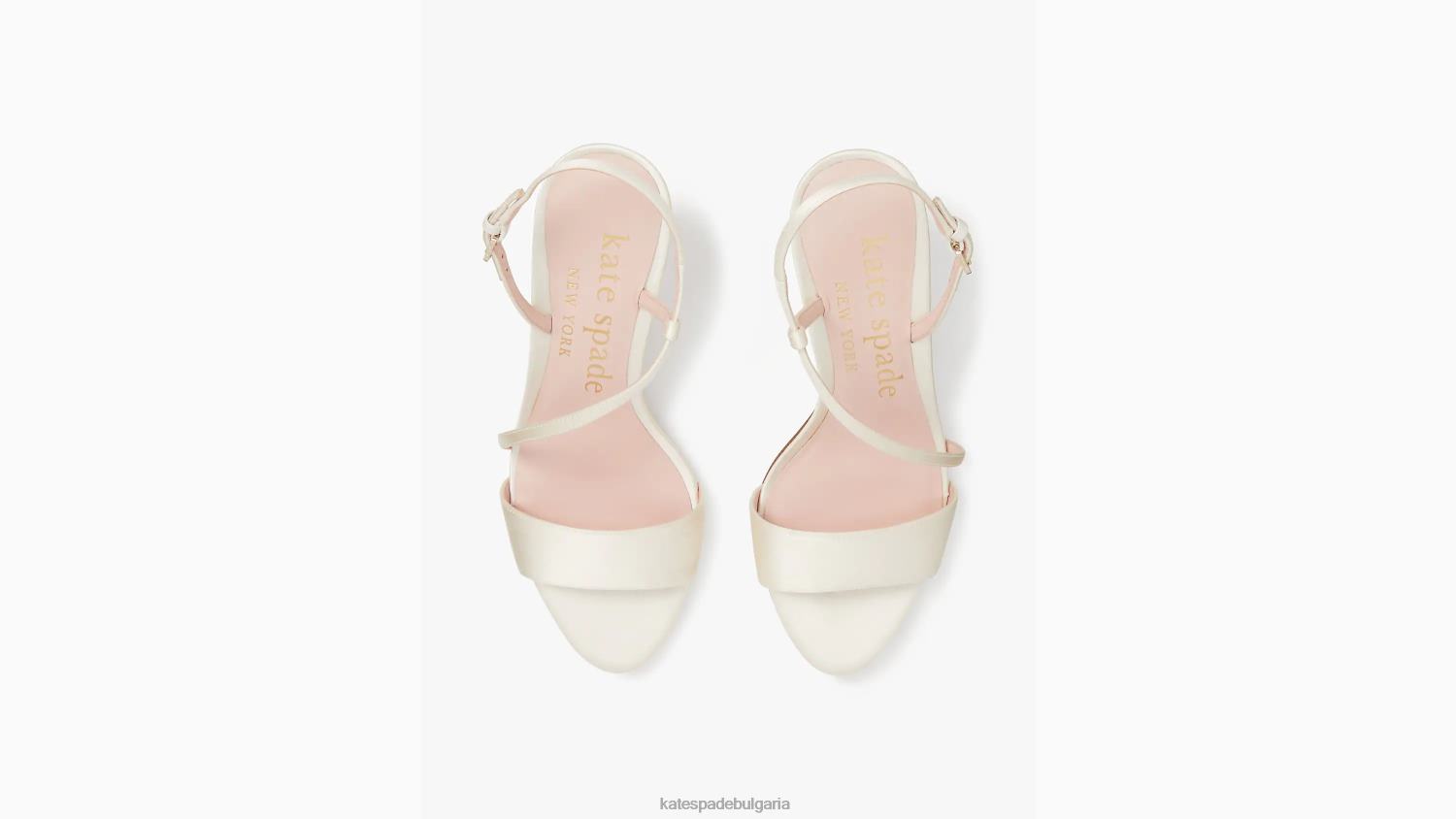 обувки Kate Spade блестящи и блестящи сандали слонова кост Жени 2N00B570