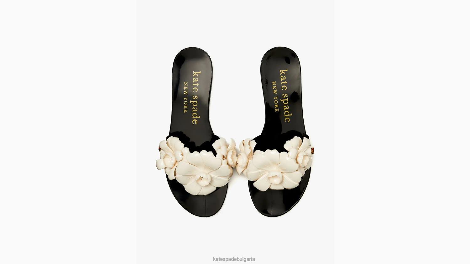 обувки Kate Spade плъзгащи се сандали jaylee черен/френски крем Жени 2N00B507